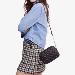 NWT - Rebecca Minkoff Diamond Quilt Studded Top Zip Crossbody